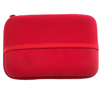 Étui rigide pour disque dur en EVA rouge avec logo personnalisé, pochette de rangement étanche et antichoc pour batterie externe et appareils électroniques