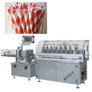 10 Blades Cutting Fully Automatic High Speed Paper Drinking Straw Making Machine 500 Pieces/min