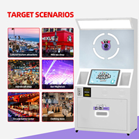 Máquina Expendedora de Fotos Instantáneas Digital Directo de Fábrica, Compatible con Cámaras SLR/Smartphones/iPad, Pantalla Táctil de 21.5 Pulgadas, Funcionamiento Automático con Monedas
