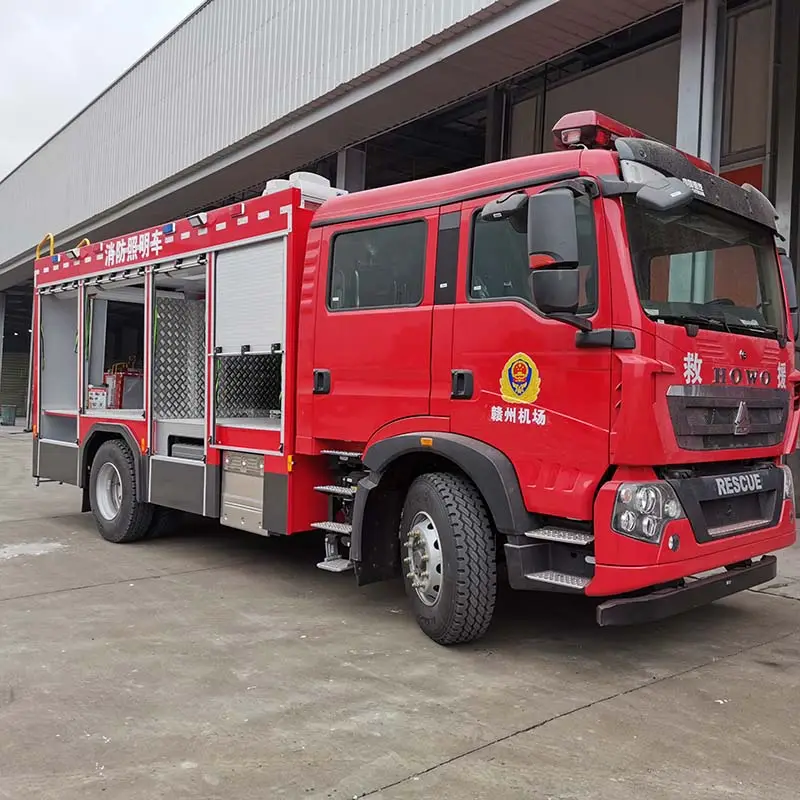 Großhandel Sinotruk 4*2 6 Räder Emergency Rescue Feuerwehr auto Light Tower Engine