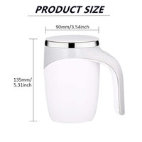 Mug à café électrique en acier inoxydable avec logo personnalisé, nouvelle arrivée, fonction d'auto-mélange automatique portable pour tasse à induction