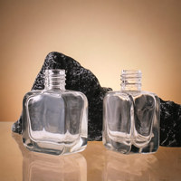 Bouteilles à bille carrées en verre 10 ml transparentes pour parfum, flacons roll-on pour huile avec logo personnalisé – Vente chaude
