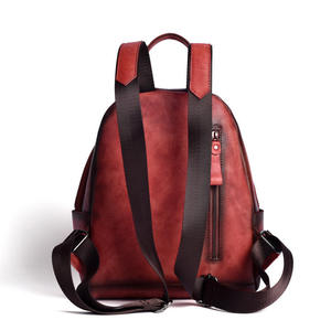 Sac à dos pour femmes en cuir de vache véritable fait main Andong, rétro, solide, avec fermeture éclair, poignée souple, sac de loisirs, grande capacité, sacs de voyage - Product Image 4