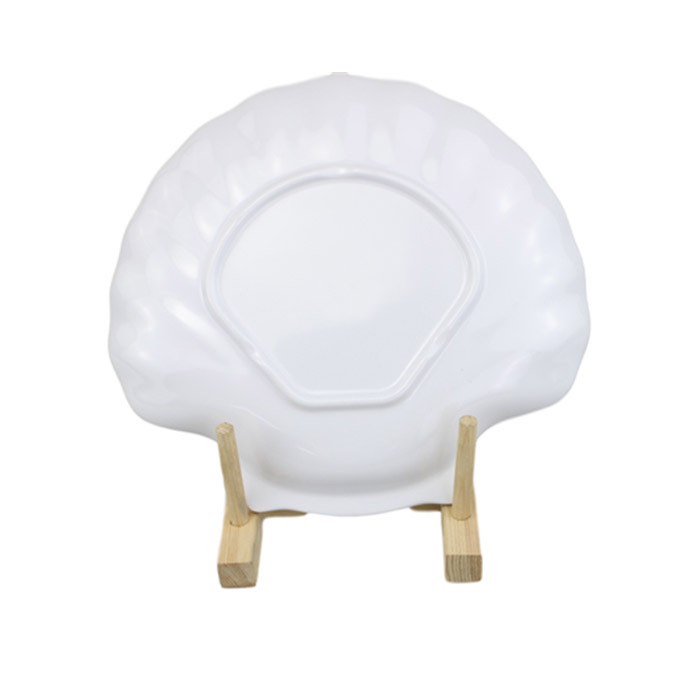Mélamine en forme de coquille de sucrerie de casse-croûte sauce plat pour la vente en gros