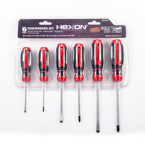 6 pièces outils à main promotionnels multifonctionnels fente électroplaquée créative philip tête plate CR-<span class=keywords><strong>V</strong></span> jeu de tournevis magnétique - Product Image 5