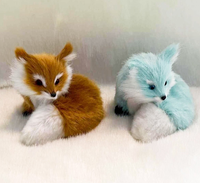 Peluche renard réaliste, adorable renard bleu, jouet animal de la forêt, petite taille, vente en gros