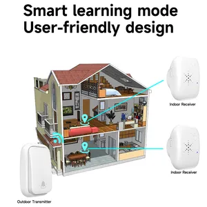Оптовая продажа с завода, OEM, беспроводной дверной звонок без аккумулятора, Автономный электрический генератор на большие расстояния, кинетический дверной Звонок