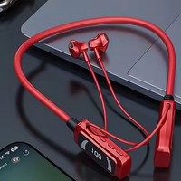 KG06 earphone terbuka untuk olahraga, earbud TWS nirkabel dengan layar LED tampilan daya 3D Bone Neckband, headphone olahraga untuk Oneplus
