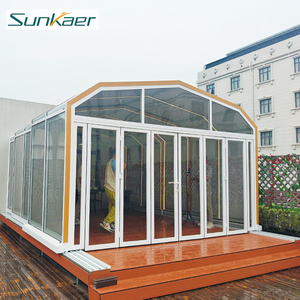 Pérgola <span class=keywords><strong>Solarium</strong></span> Retráctil de Aluminio de Diseño Moderno Sunkaer, Fácil de Montar, Prefabricada, con Apertura <span class=keywords><strong>Horizontal</strong></span> Plegable para Exteriores - Product Image 5
