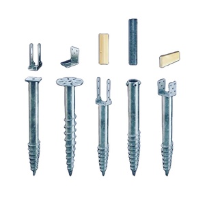 아연 도금 조정 가능한 파일 기초 앵커 나사 앵커 포스트 헬리컬 지구 플랜지 태양열 장착 용 태양열 접지 나사 - Product Image 5