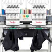 Máquina de Bordado Computarizada Profesional de Alta Calidad, 2 Cabezales, Automática para Gorras 3D, Camisetas, Logos Planos y Gorras