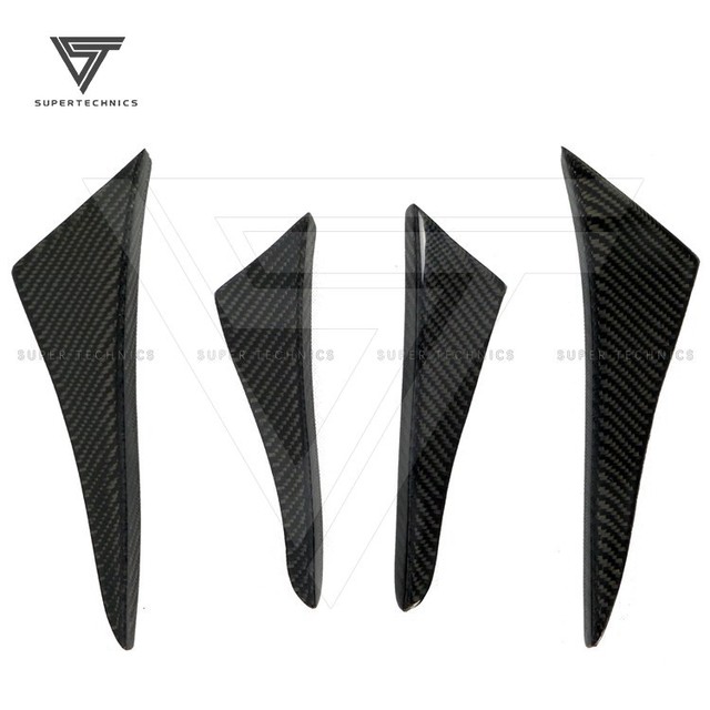 Carbon Fiber Front Bumper Canards (4 Pcs) for 2001-2007 Mitsubishi Lancer Evolution Evo 7-9