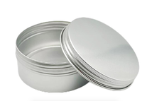 Pots ronds en aluminium argenté avec couvercle à vis, de 10g à 250g, vides, pour cosmétiques, crèmes, onguents et baumes à lèvres