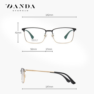 แว่นตา Danda Optical รุ่น F51106 สำหรับผู้ชาย กรอบไทเทเนียมเต็มกรอบทรงเหลี่ยม เลนส์ใส สำหรับใช้งานในเชิงธุรกิจ - Product Image 5