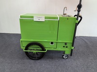 Chariot pour petit congélateur avec tube à glace en acier inoxydable intégréeKiosque d'affaires mobile chariot à glace sucette glacée