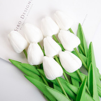 Bordure en maille de tulipe rouge pour la décoration de gâteaux de la Saint-Valentin, élégante et festive