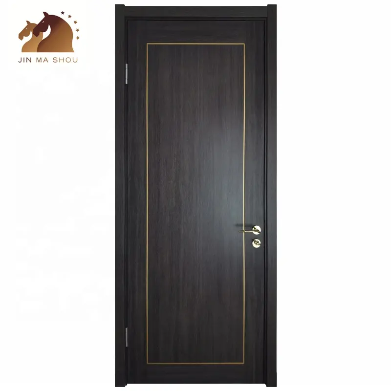 Portas de madeira impermeáveis do pvc da cor branca da fábrica da china pintura-livre superfície porta interior porta de madeira à prova d' água