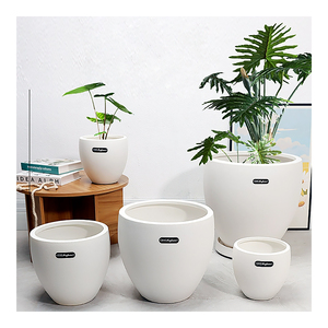 Hot hiện đại Chậu hoa trắng nhựa nhà máy trồng trong nhà ngoài trời nhựa trang trí nồi - Product Image 2