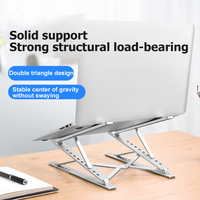 Support portable pour ordinateur portable et tablette, en alliage d'aluminium N8, réglable, extensible et compact, pour bureau