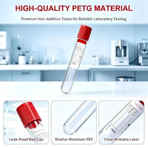 หลอดเก็บเลือดแบบสองชั้น PET Vet Lab อัตราส่วนสารกันเลือดแข็ง 9:1 สำหรับผลลัพธ์พลาสมาสัตว์ที่เชื่อถือได้ หลอด PT - Product Image 3