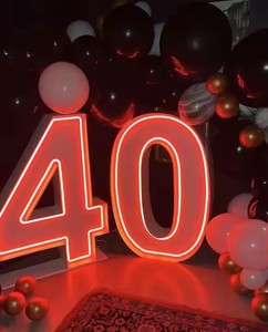Luz de neón LED RGB, marquesina grande de 3 pies, letras de Metal, decoraciones para fiesta de cumpleaños de boda al aire libre, características de luz, señales electrónicas - Product Image 6