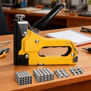 Pistola grapadora de tapicería 4 en 1 con 4000 grapas, herramientas de tapicería, sujeción de construcción, encuadernación y Unión de seguridad, herramientas de bricolaje - Product Image 1