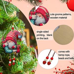 Luxury Christmas <b>Tree</b> Decorations Santa Gingerbread Man Snowman Christmas Hat Shaped Acrylic Christmas <b>Tree</b> <b>Ornaments</b> - Product Image 3