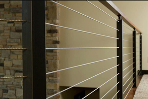 Câble de <span class=keywords><strong>garde</strong></span>-<span class=keywords><strong>corps</strong></span> d'escalier Balustrade en bois massif Rampe de câble en acier inoxydable avec raccord - Product Image 4