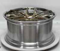 Nuevas Llantas de Aluminio Forjado 6061 T6 con Acabado Pulido en Oro Champán, Multirradio, 12000T TUV JWL VIA, Garantía de 6 Años, S4-00098 18-24