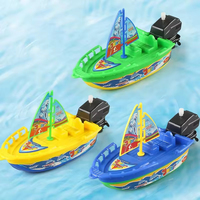 Barco de juguete para niños, lancha rápida, yate de baño para bebés, juguete de cuerda, venta al por mayor de fábrica
