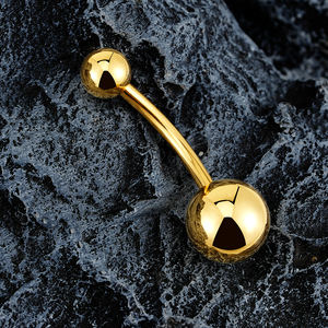 Anneau de nombril classique en titane ASTM F136 14G à filetage interne avec boule simple, piercing <span class=keywords><strong>banane</strong></span>, bijou corporel - Product Image 5