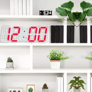 3D светодиодные зеркальные часы для офиса, дома, гостиной, цифровые часы с голосовым управлением, ночник, Автоматическое затемнение, смарт-настольные настенные часы - Product Image 4