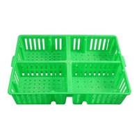 Boîte/caisse de transport de volaille premier choix, boîte à épais en plastique, 4 compartiments, lancer et empilables, pour volaille