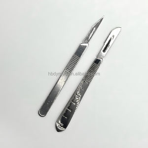 Fornecedores de Fábrica Instrumentos Médicos Descartáveis Reutilizáveis Cabo de Bisturi Manual Lâminas Cirúrgicas de Aço Inoxidável/ Cabo BP CE - Product Image 2