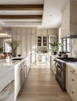 Cuisine Modulaire Moderne en Bois Blanc 2026 avec Construction en MDF, Conception Ignifuge et Écologique pour Villa et Appartement (Rangement)