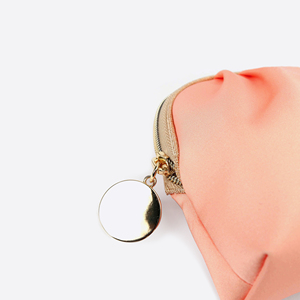Pleated Satin Dome Cosmetic Bag with Gold-Tone Zipper for Bridesmaid Gifts and Travel Beauty Storage - Product Image 4