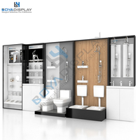 Étagère de rangement de salle de bain en métal robuste Boya Display, personnalisable OEM/ODM, étagères réglables, certifiée ISO9001, présentoir de salle d'exposition