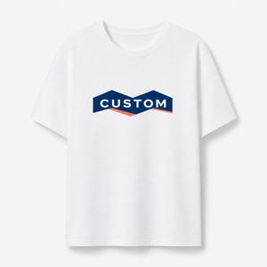 Camiseta de Manga Corta con Cuello Redondo y Logotipo Personalizado, con Estampado Original en el Centro con Cinta Plegada - Product Image 2