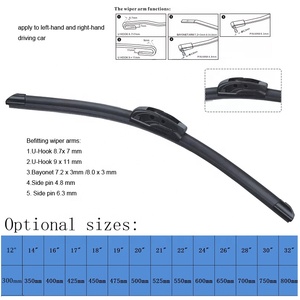 Accesorios para Automóviles KCTION, Fabricación en Fábrica, Repuesto <span class=keywords><strong>de</strong></span> Limpiaparabrisas sin Marco, Hojas <span class=keywords><strong>de</strong></span> Limpiaparabrisas Multiplanas <span class=keywords><strong>de</strong></span> Caucho Natural - Product Image 2