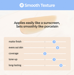 Crema facial NUMBUZIN No.3 Porcelain Base skip Tone Up Beige, loción ligera tonificante para iluminar la piel a diario. - Product Image 6