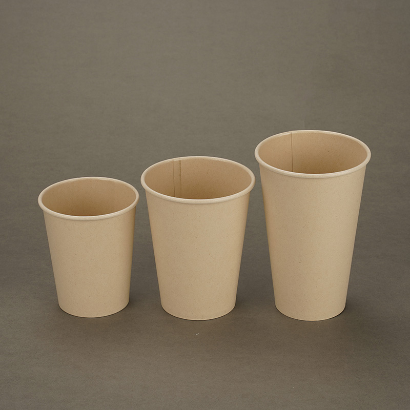 BAMBOO Single Wall Coffee Cup Customizable PE Disposable Paper Food Packaging for Hot Coffee Bio-Degradable and Compostable