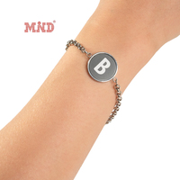 Bracelet intelligent NFC noir et argenté avec puce NFC, versets bibliques quotidiens