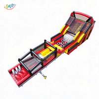 Parcours d'obstacles gonflable SMILE en PVC de qualité commerciale avec toboggan et mur d'escalade pour enfants et adultes, installation facile, idéal pour les jeux de location extérieurs et les fêtes.