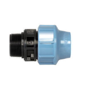 Alta presión 25X1/2 recto macho polipropileno plástico prensa ajuste NPT rosca técnica de forja para agua 50mm 14mm - Product Image 3