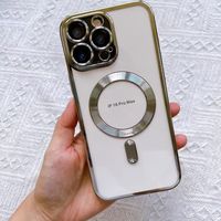 Étui magnétique transparent de luxe compatible avec la recharge sans fil pour iPhone 17 16 15 14 13 12 Pro Max Plus Air