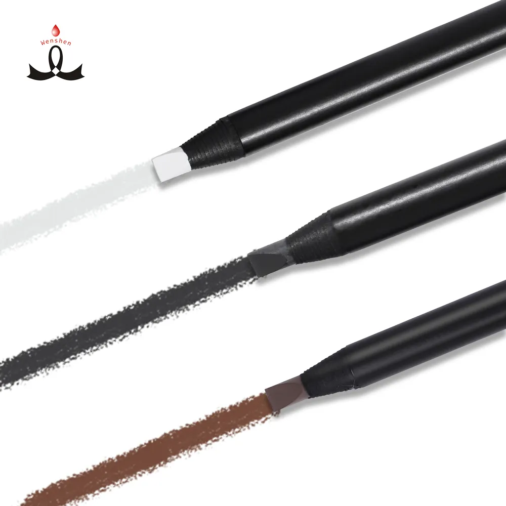 Wenshen YD Factory Eyebrow Brow Lip Mapping Pen microblading Black Brown White Red Eyebrow Pencil