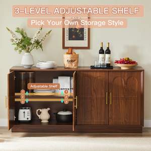 <span class=keywords><strong>Buffet</strong></span> de grande capacité, armoire de présentation, meuble de rangement en bois, armoire d'appoint pour salon, <span class=keywords><strong>salle</strong></span> à <span class=keywords><strong>manger</strong></span>, entrée - Product Image 4