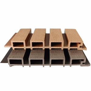 Prix bon marché extérieur imperméable à l'eau grain de bois <span class=keywords><strong>PVC</strong></span> WPC panneaux muraux conseils pour murs de fond extérieur Wpc revêtement mural pour jardin - Product Image 4
