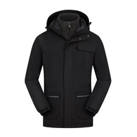 4XL trois en un fonction hommes épais chaud vestes grande taille hiver Micro polaire université escalade porte hommes Parker Ja
