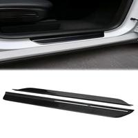 Vantwo - Couvre-seuils de porte avant en fibre de carbone sèche, légers, autocollants, finition brillante/mate pour Tesla Model Y Juniper 2025+